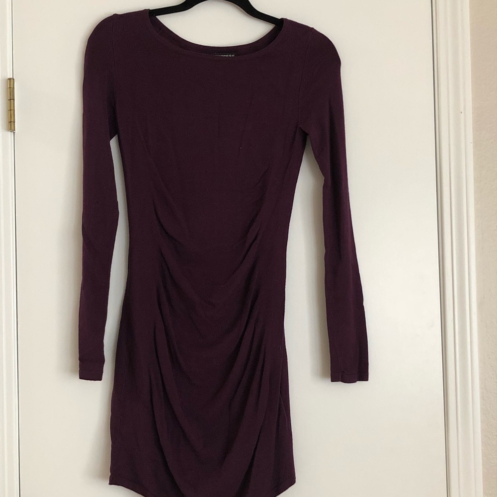 Sexy, fitted long sleeve sweater mini dress